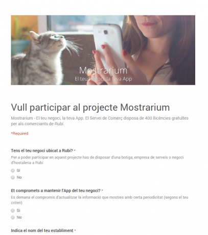 Formulari Mostrarium